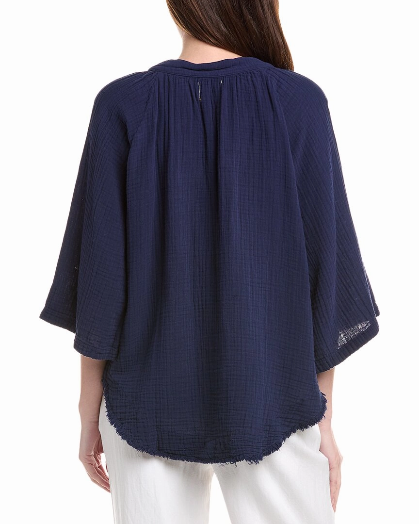 9seed Double Gauze Raw Edge Dashiki Top
