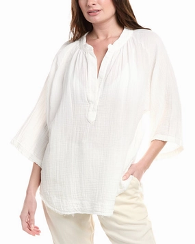 9seed Double Gauze Raw Edge Dashiki Top