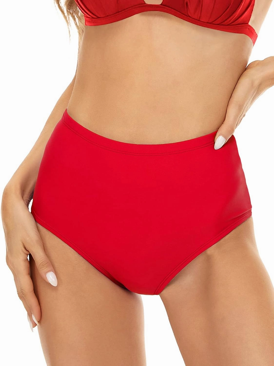 Annbon Slimming Artifact High Waisted Bikini Bottom Tummy Control Full Coverage Bikini Bottom Swimsuit Bottoms for Women