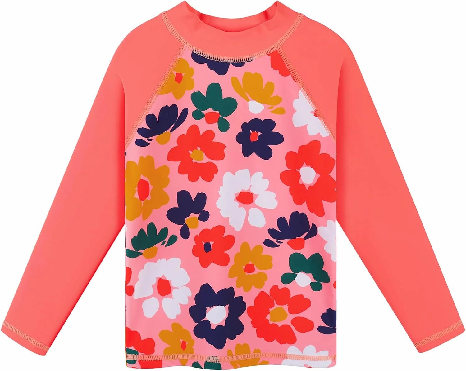 BAOHULU Girl's Two-Piece Long Sleeve Swimsuits UPF50  Rash Guard Kids Bathing Suit