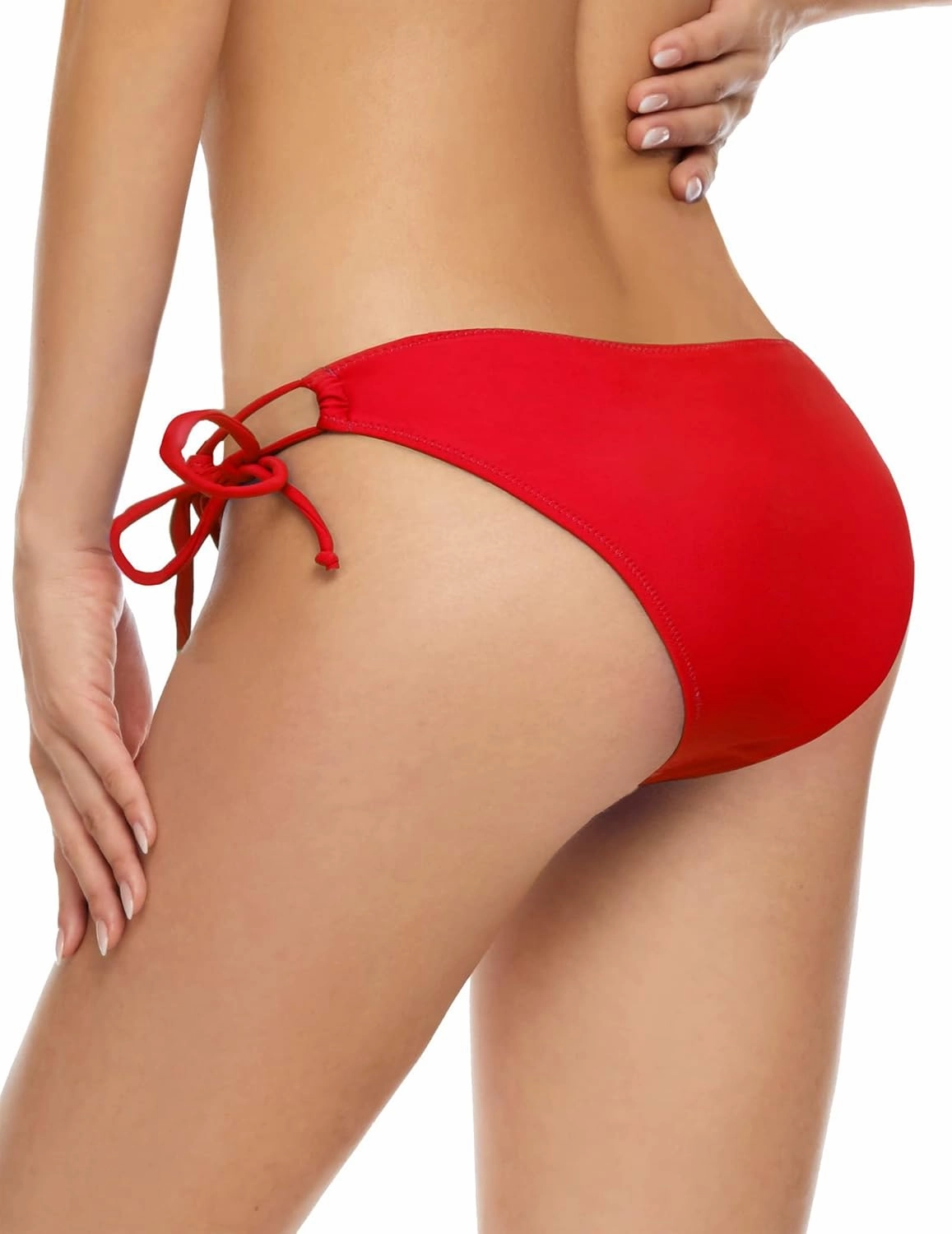 Bellecarrie Women's Tie Side Bikini Bottoms Mid Rise String Bathing Suits Bottom