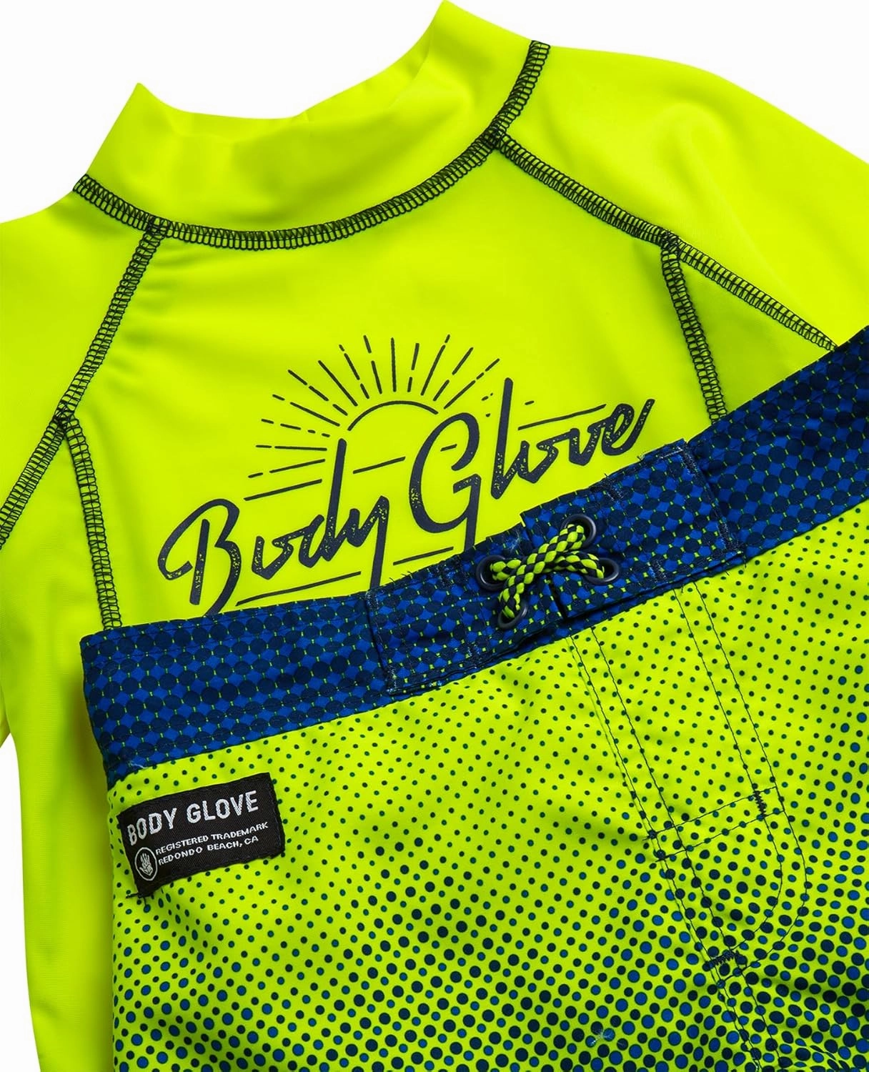 Body Glove Toddler Boys Swim Set - 2 Piece UPF 50  Quick Dry Swim Trunks and Rash Guard for Boys Kids Swimwear (Sizes: 2T-4T)