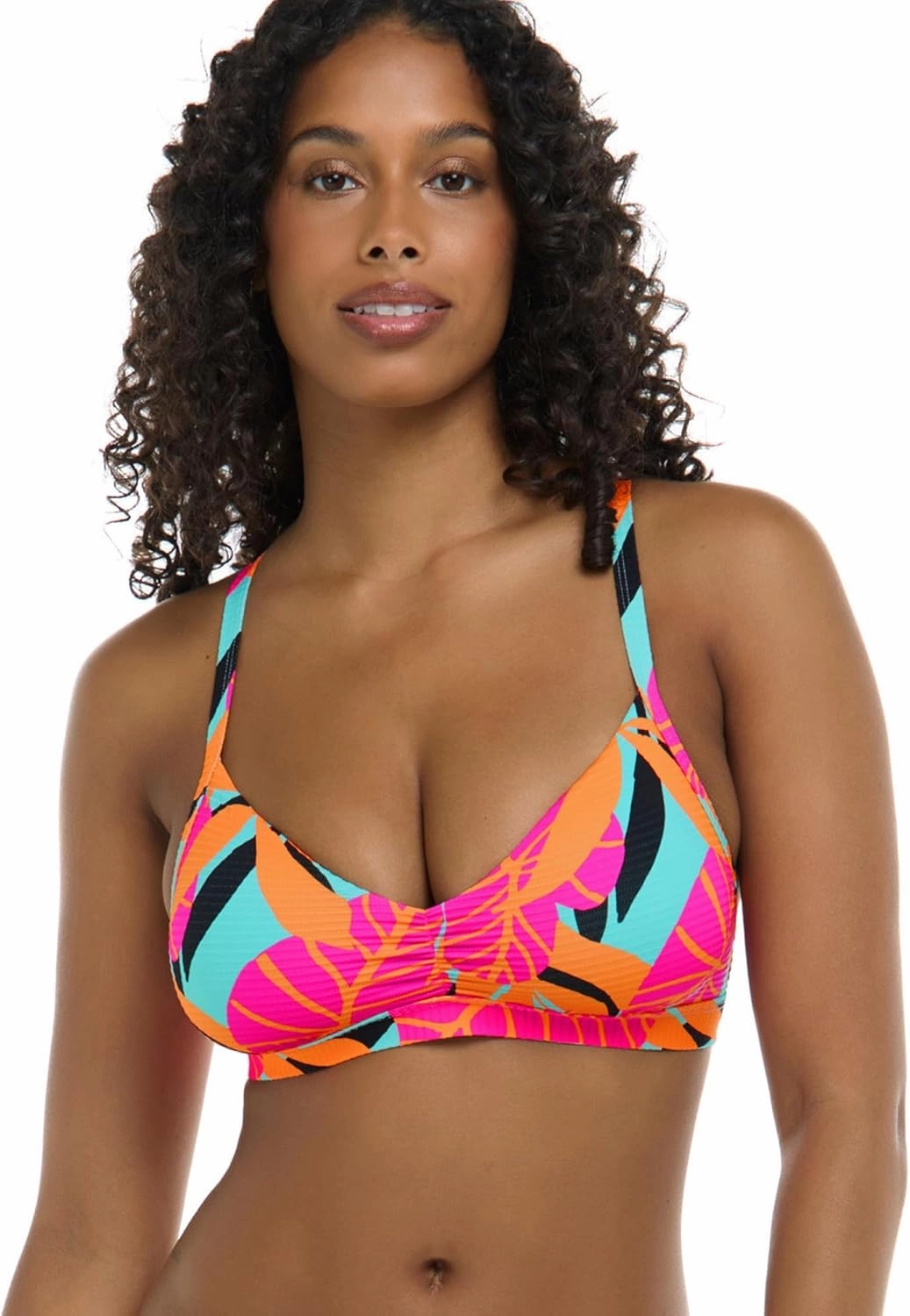 Body Glove Women's Drew D, Dd, E, F Cup Bikini Top Swimsuit with Adjustable 2-Way Back Detail