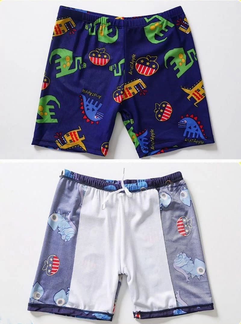 Boy Swim Set, 3 Pieces Set Swim Shirt   Swimming Shorts   Swimming Cap