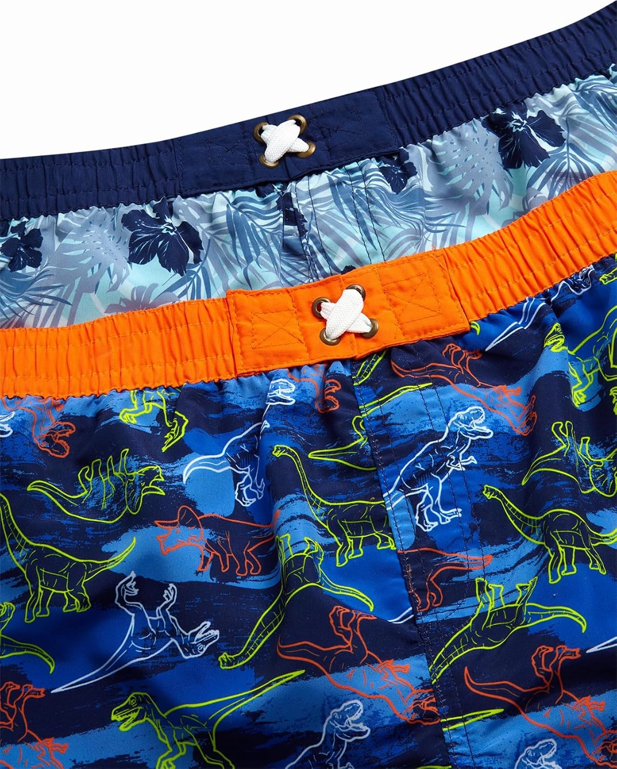 Boys Swim Set - 4 Piece Board Shorts Swim Trunks Long Sleeve Rash Guard for Boys Kids Swimwear (Sizes: 5-12)
