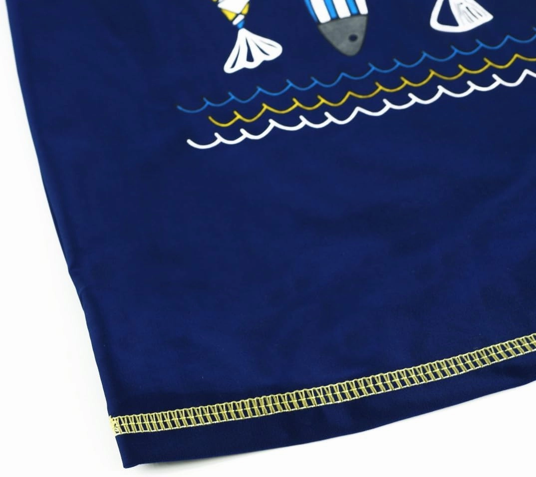 Boys UPF 50  Long Sleeve Rash Guard and Swim Trunks Outfit Set Toddler to Big Boy Sizes (3-11Years)
