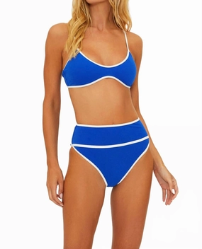 Carlotta Bikini Bottom In Riviera Azure