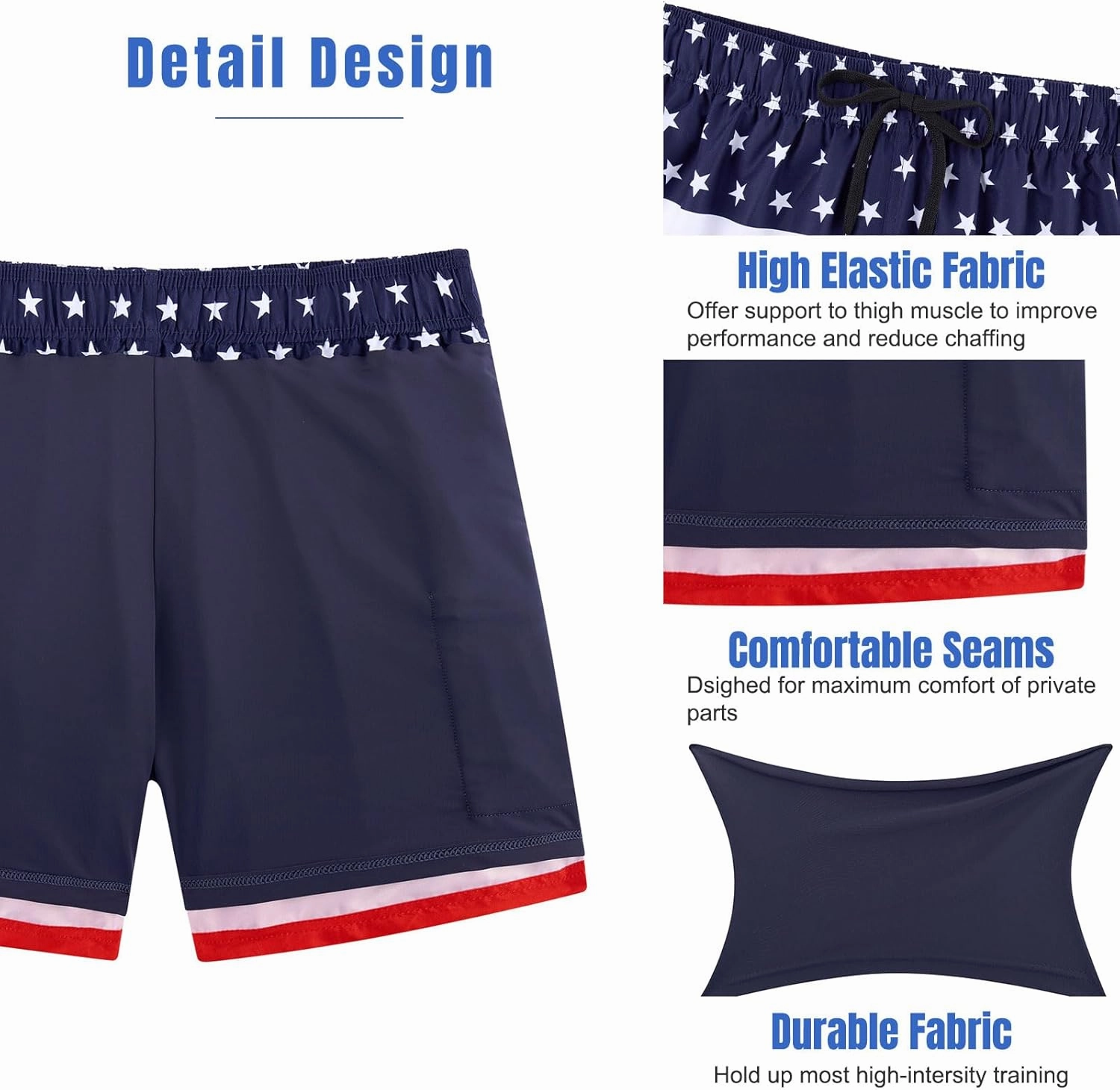 Cozople Mens Swim Trunks 7Inch with Compression Liner Quick Dry Swimsuit Swim Shorts Phone Pocket Swimwear