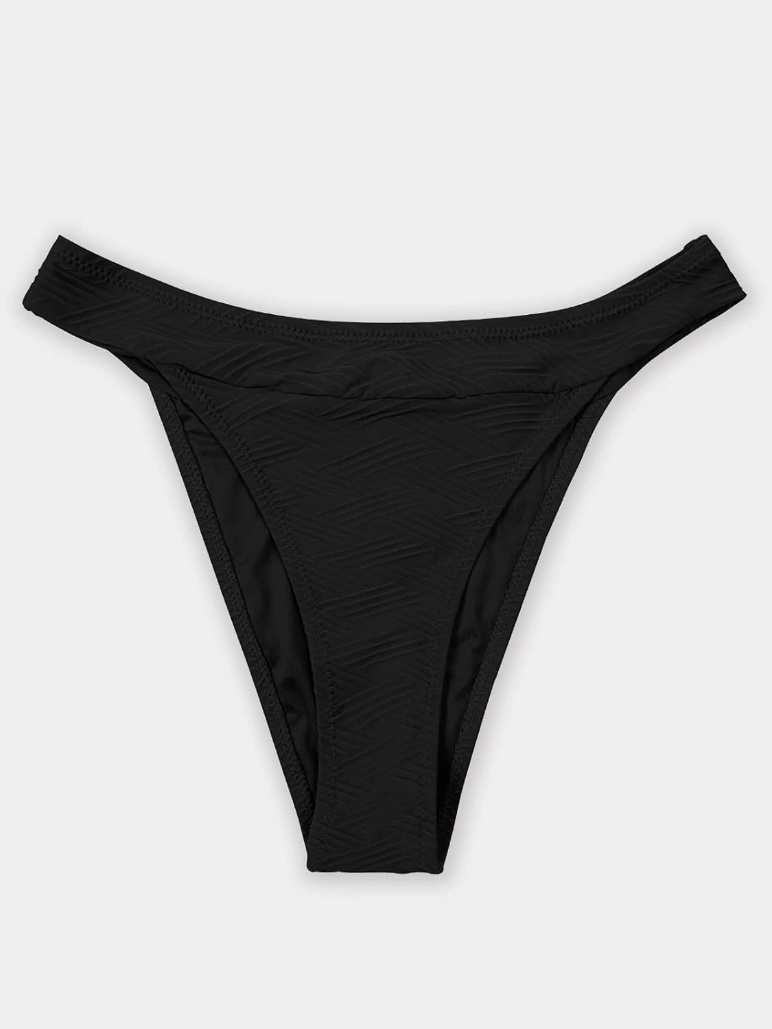 CUPSHE Women's Bikini Bottom High Cut Mid Waist Cheeky Bathing Suit