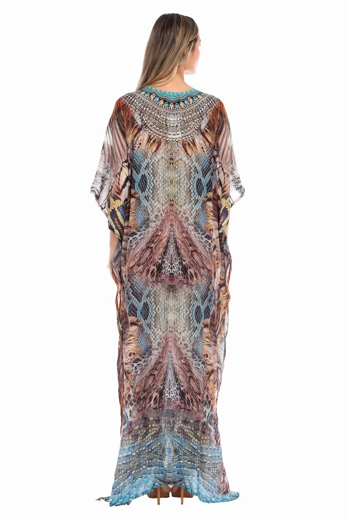 Deja Long Lace Up Kaftan