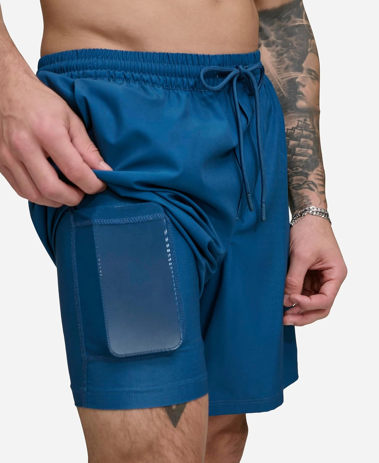DKNY Men's Stretch Quick Dry Volley UPF 40  Protection Swim Trunk