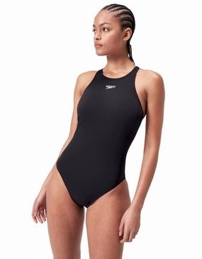 Endurance  V Back Swimsuit (Longer Body Length) - Black