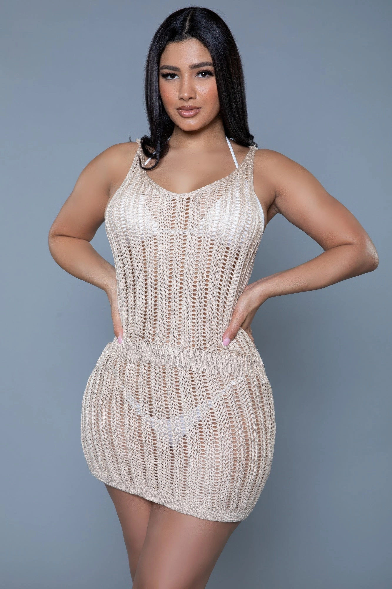 FASHNZFAB Josephine Crochet Mini Dress