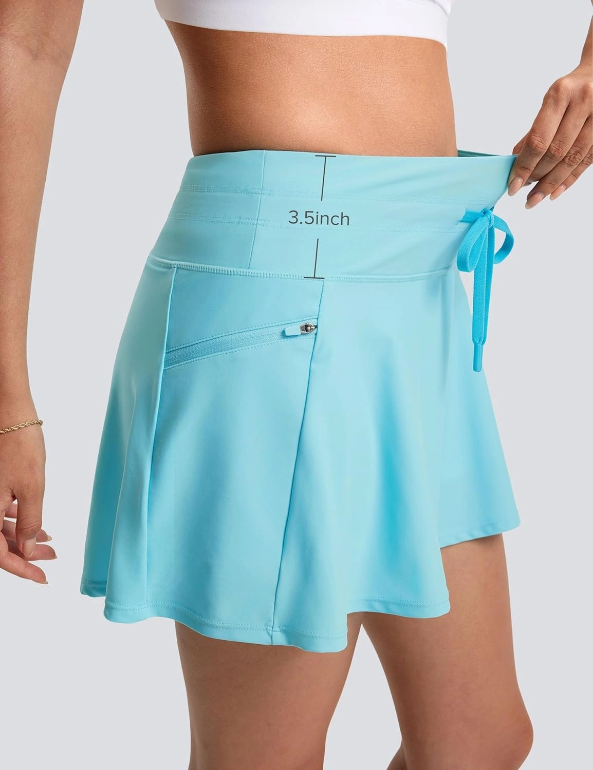 FitsT4 Sports Women's 15" Swim Skirts Skort with Shorts 4 Pockets High Waisted Bathing Suit Swimwear Swimsuit Bottoms