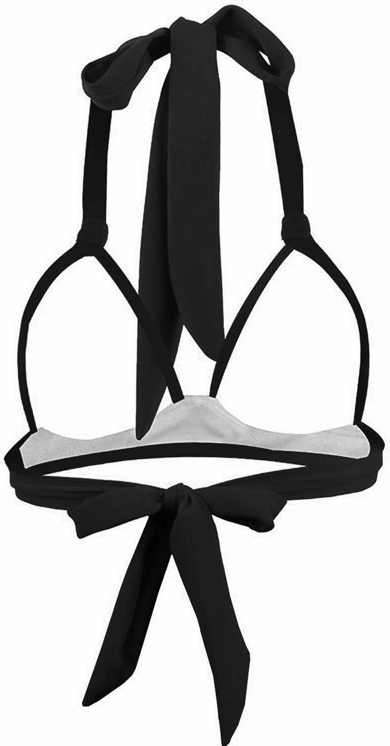 futurino Women Bikini Vintage 50s Plaid Pattern Halter Bikini Top Swimsuits