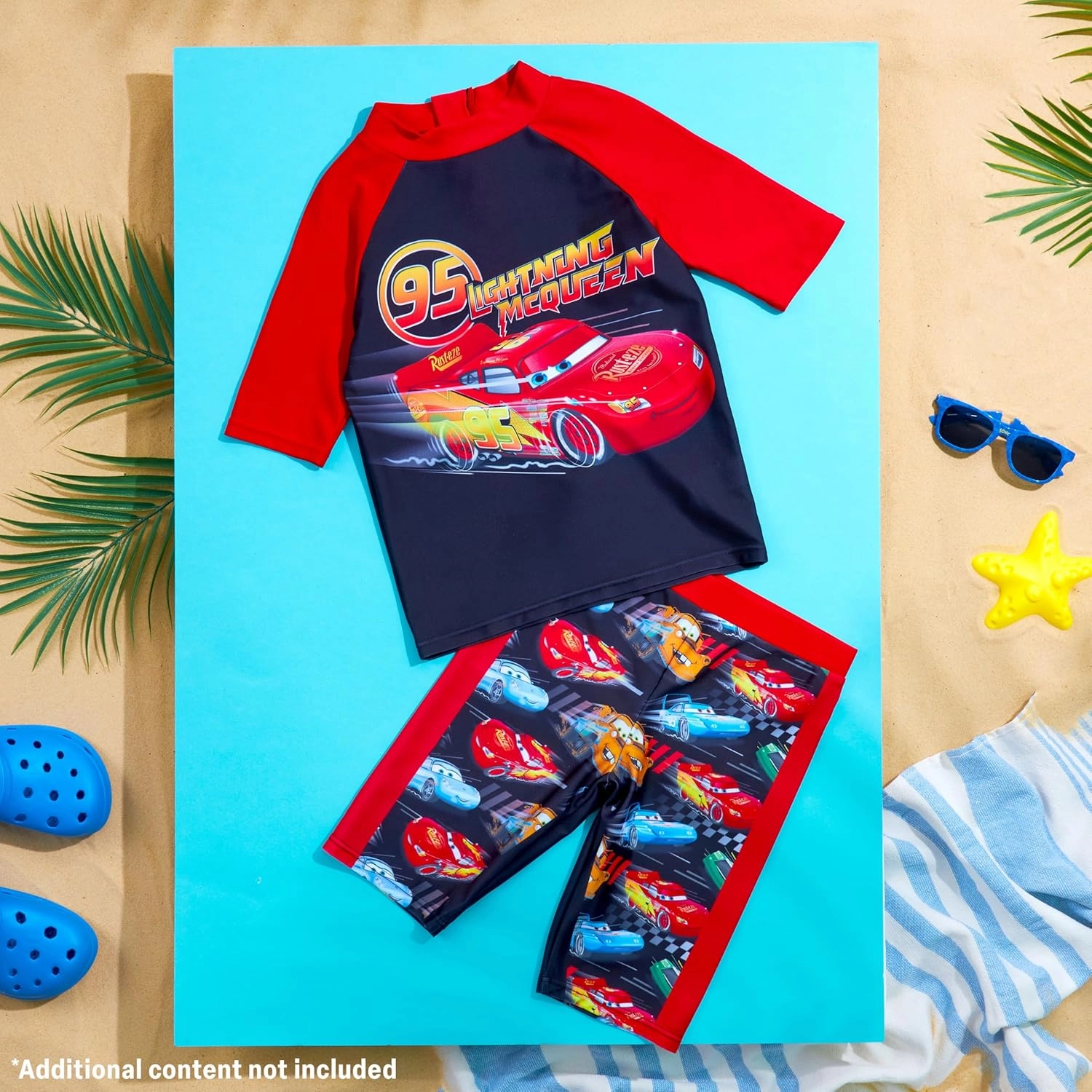 Get Trend Swimsuit Bathing Suit Kids Boys 2 Piece Set Rash Guard Top and Swim Trunks Toddler Swimsuits for Beach Pool