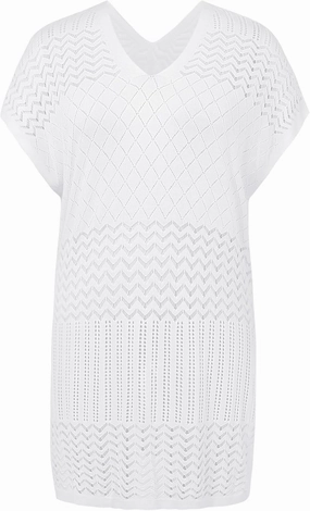 Hanna Nikole Plus Size Swimsuit Cover Up Women Split Hem Crochet Coverups Swimwear Cool Pullover Bathing Suit Cover Up Beach