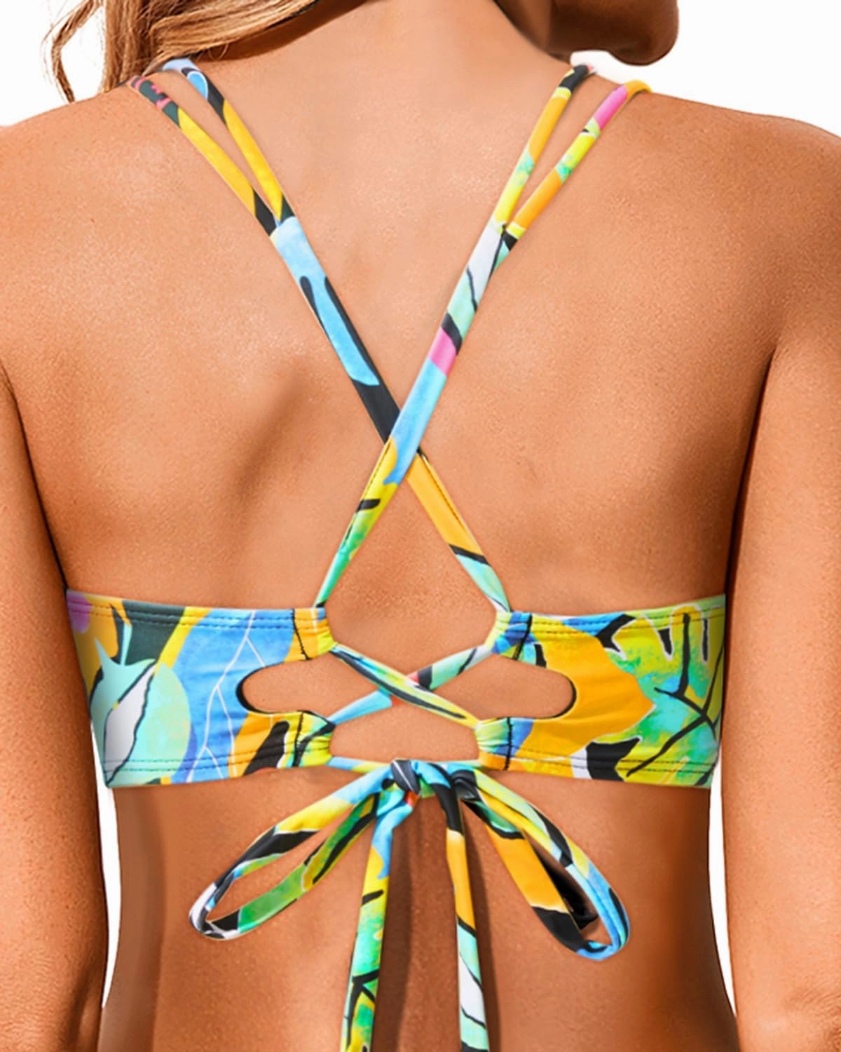 Holipick Women's Twist Front Bikini Tops - Push Up Bathing Suit Top Padded Swimsuit Top