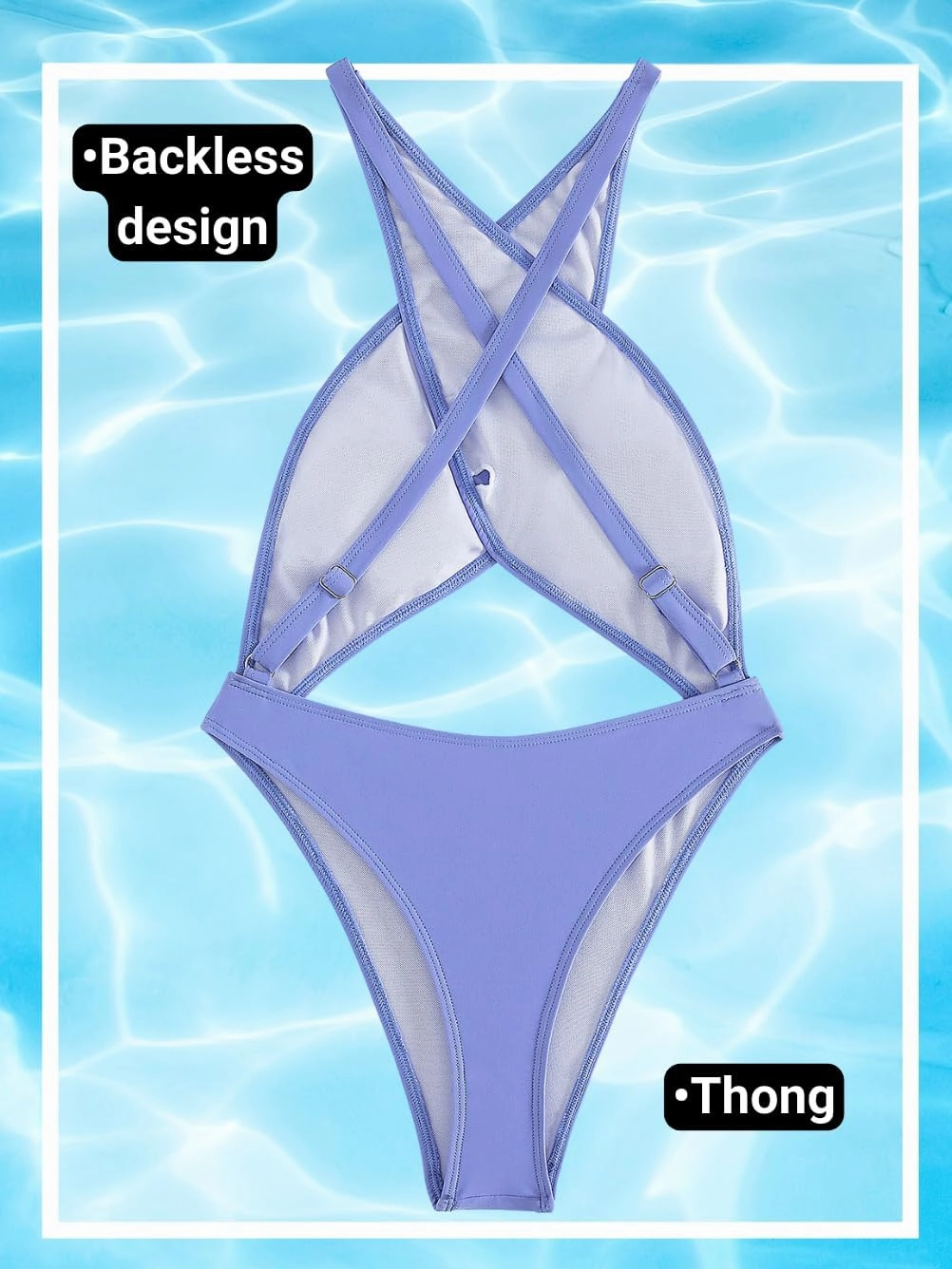 Kaei&Shi Sexy One Piece Swimsuit for Women,Cut Out Criss Cross Bathing Suit,Thong Monokini Swimsuits