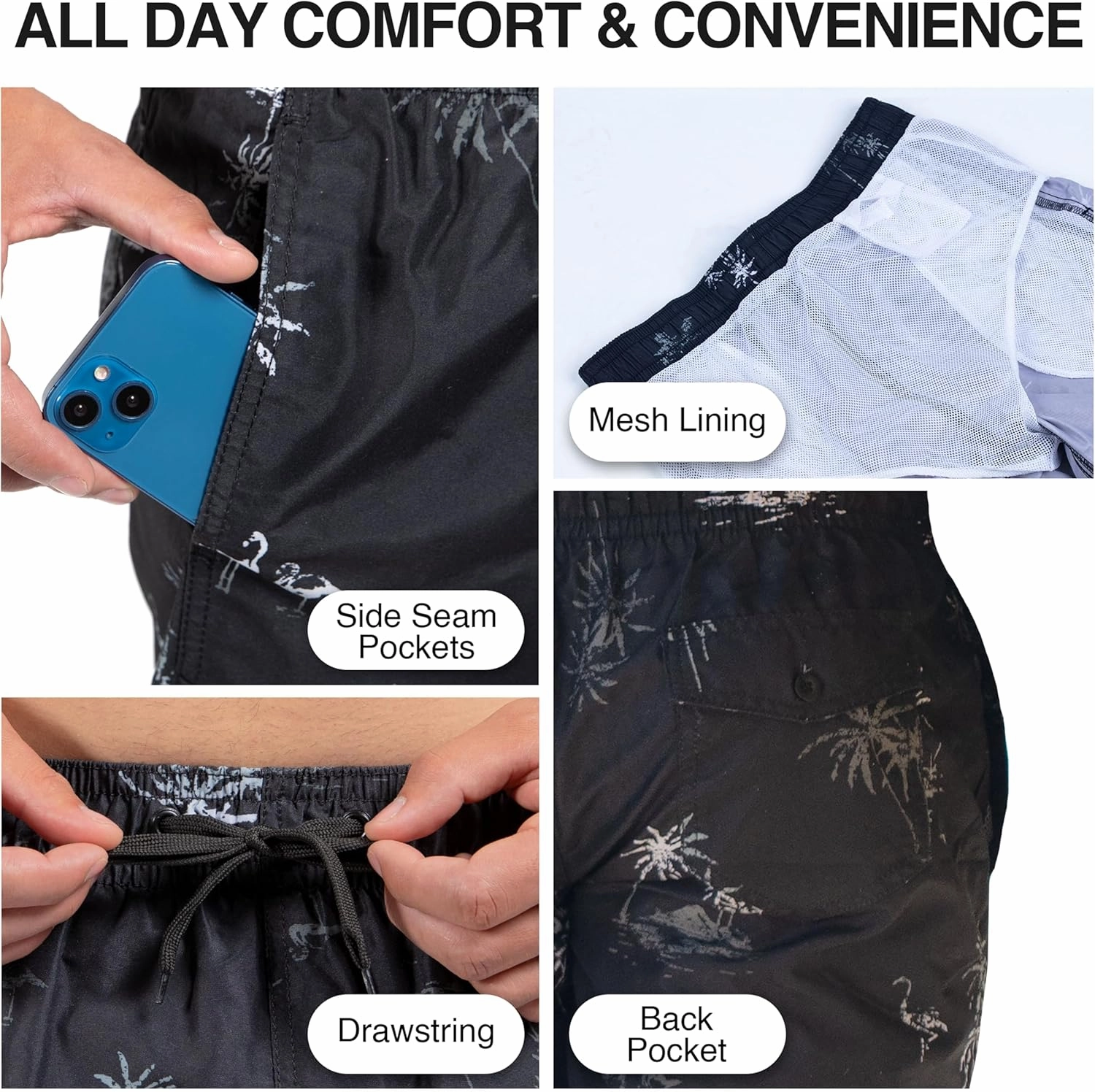 Kanu Surf Men's Wade Trunks Quick-Dry Swim Shorts, 5.5 C 9 Inch Inseam (Regular & Extended Sizes)