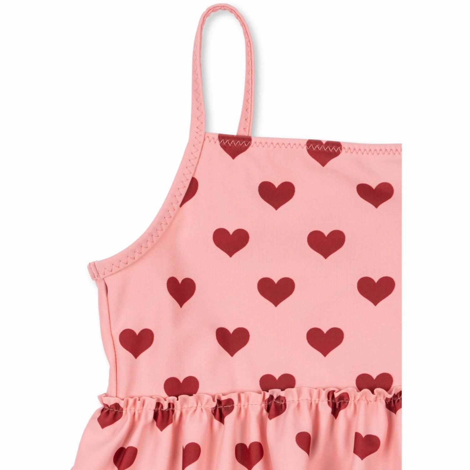 Konges Sljd Amour Pink Manuca Frill Swimsuit Grs