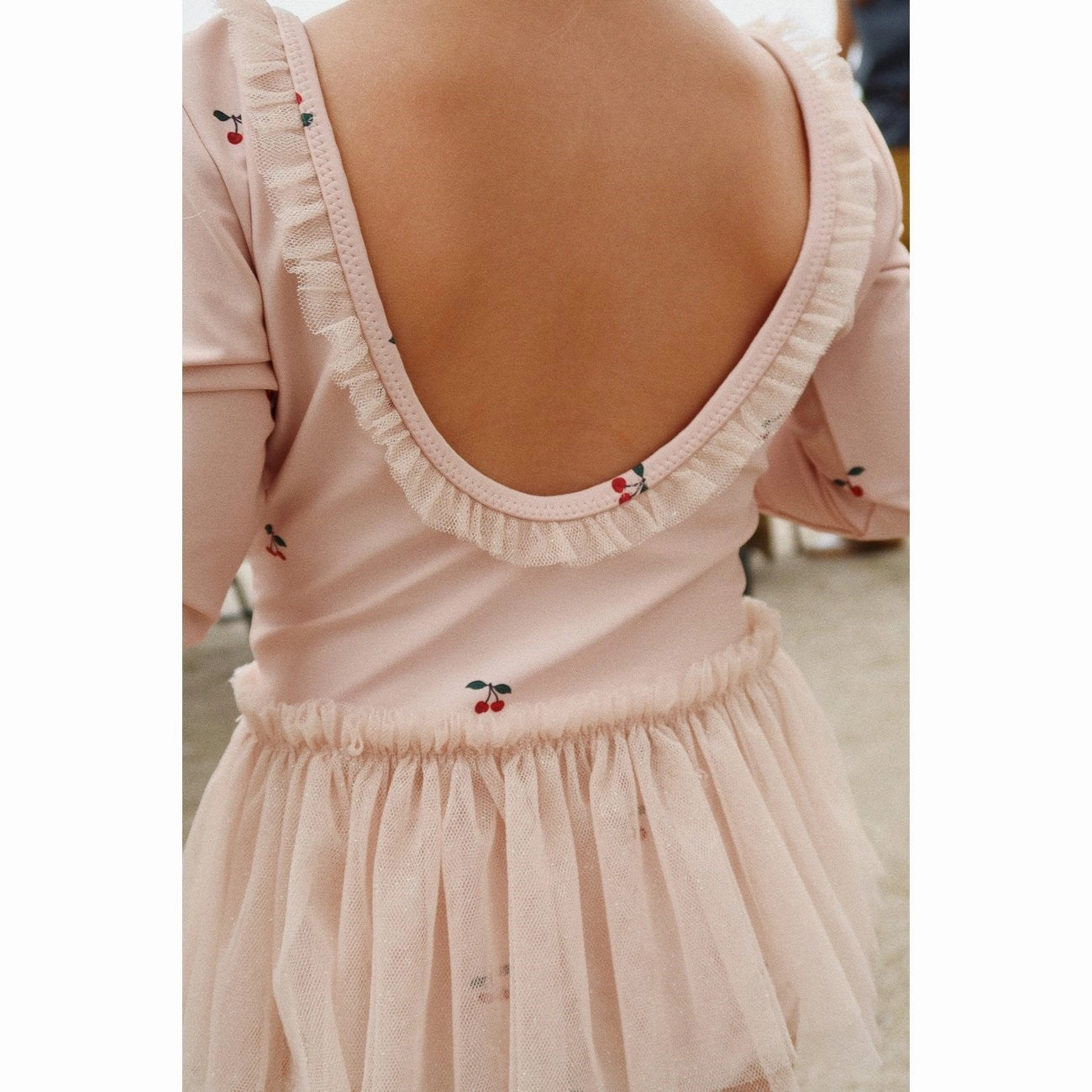 Konges Sljd Layered Tulle Ls Swimsuit Cherry Blush