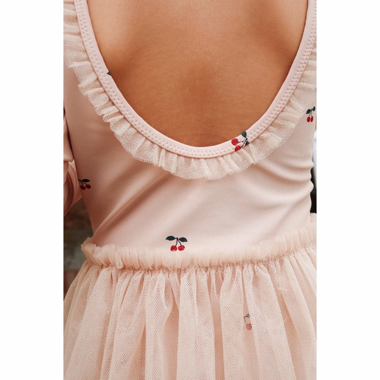 Konges Sljd Layered Tulle Ls Swimsuit Cherry Blush