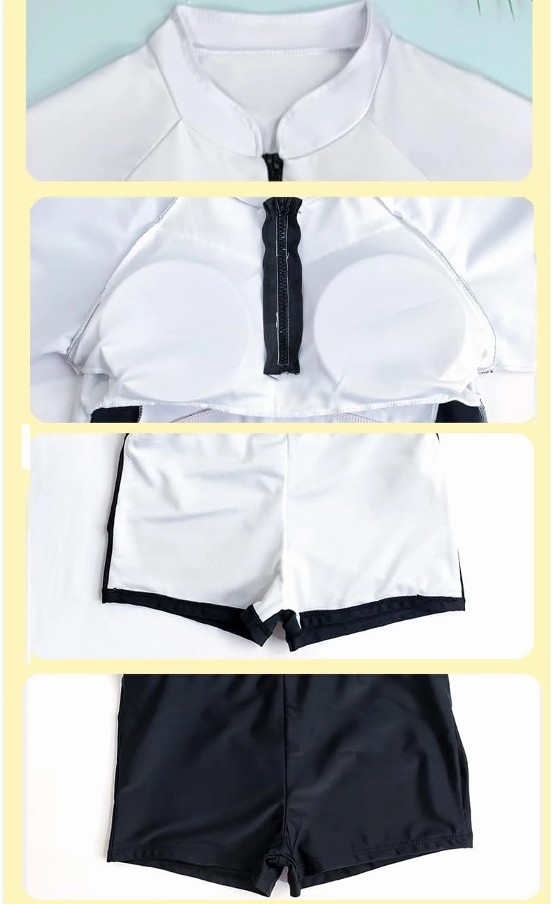 KORADI Girls Swimsuits Rash Guard Swim Set Kids Two-Piece Bathing Suits Teen Swimwear Beach Shorts Sun Protection Swim Shirts