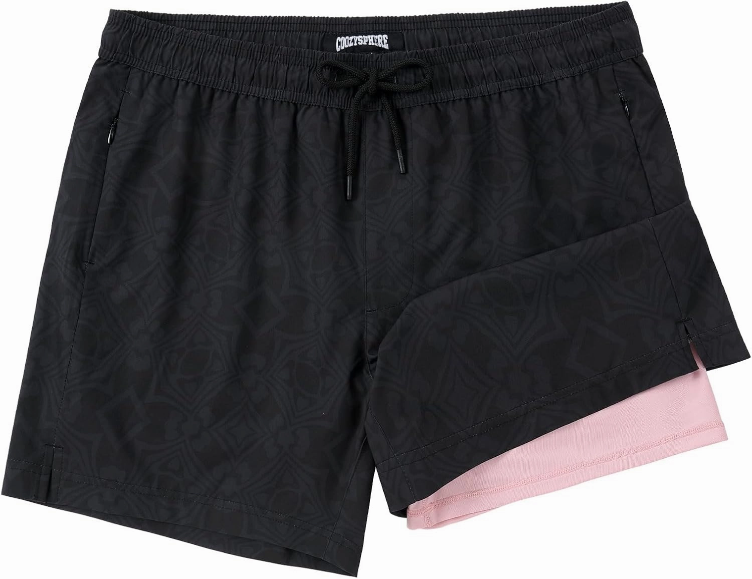 Mens Swim Trunks with Compression Liner 5 Inch Inseam Swimming Trunks Shorts for Men Bathing Suit