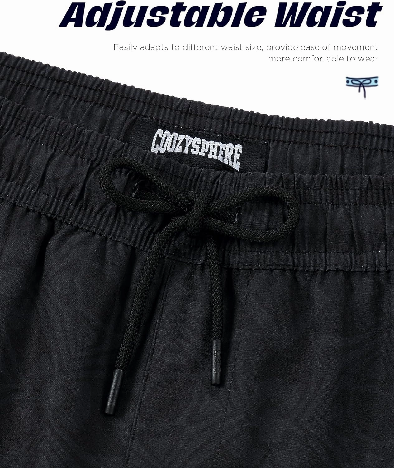 Mens Swim Trunks with Compression Liner 5 Inch Inseam Swimming Trunks Shorts for Men Bathing Suit