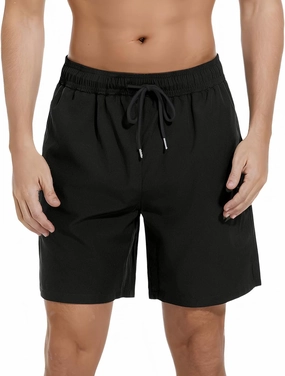Mens Swim Trunks with Compression Liner Bathing Suits Quick Dry Beach Board Shorts with Zipper Pockets