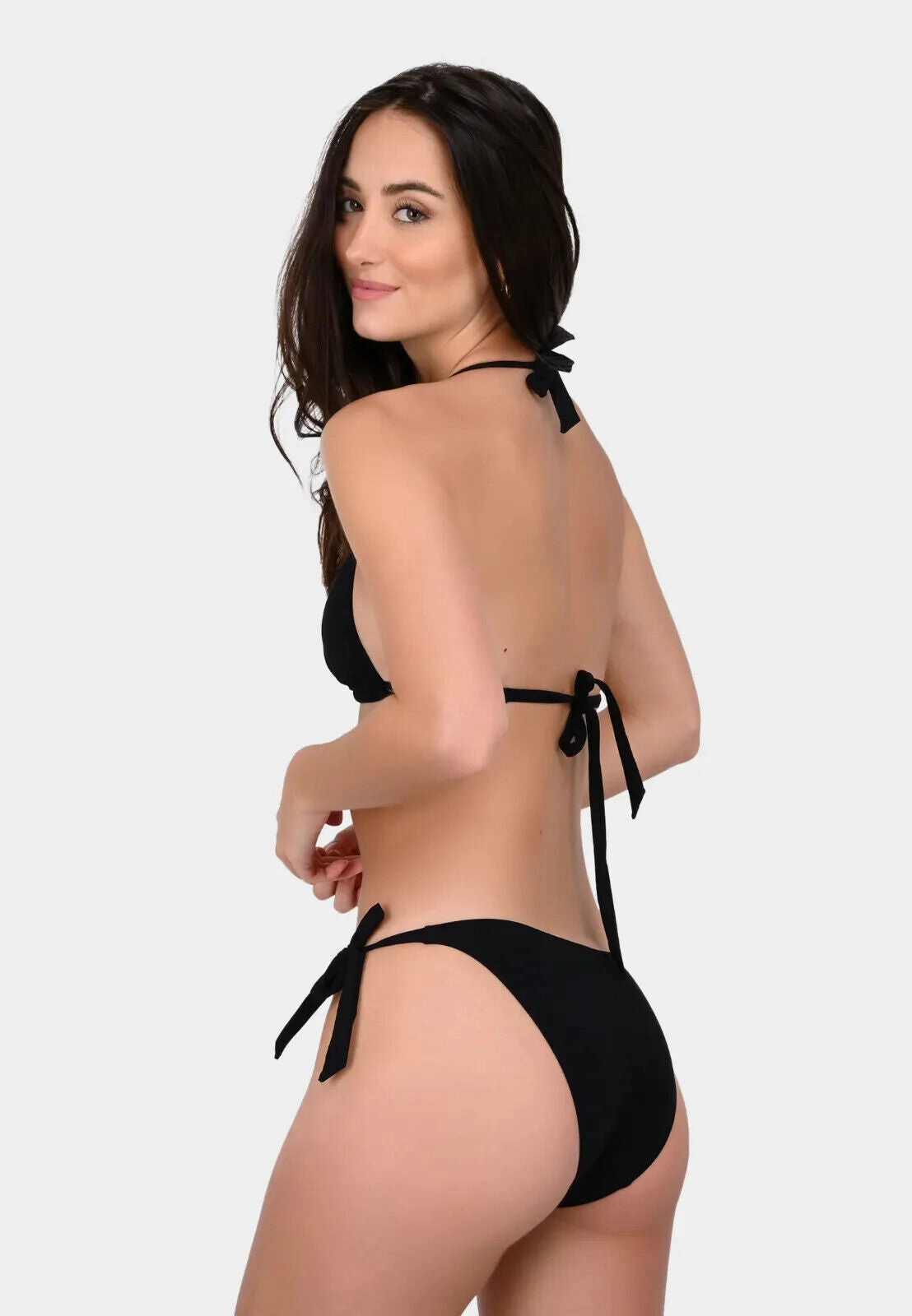 Pain De Sucre Black Bikini Top in Helia Halter