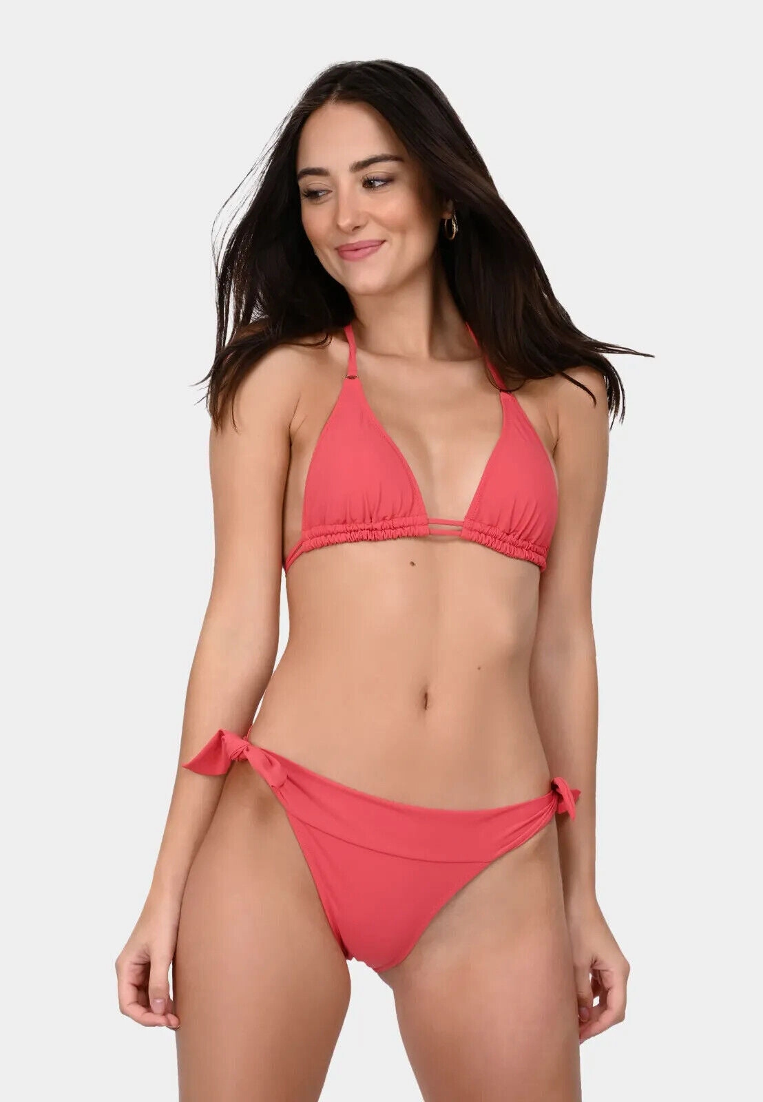 Pain De Sucre Pink Bikini Top in Helia Halter