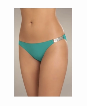 Pain De Sucre Turquoise Chain Sides Bikini Bottom in Sioule