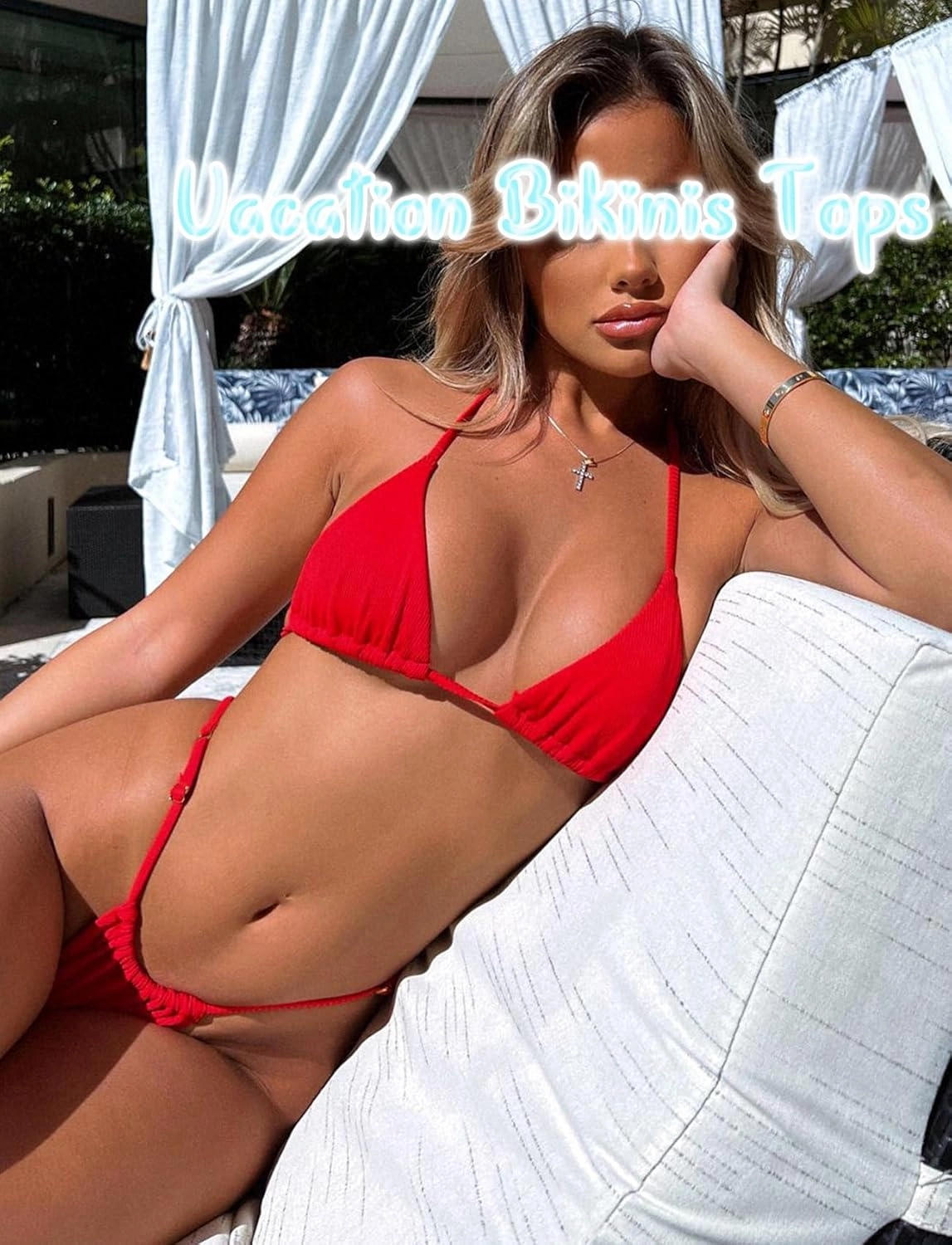 String Bikini Tops for Women Bathing Suit Swim Tops Sexy Triangle Bikini Top Black
