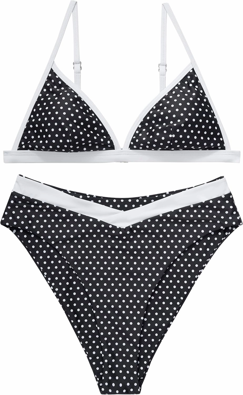 SUUKSESS Women Triangle High Cut Bikini Sets Sexy High Waisted 2 Piece Swimsuit