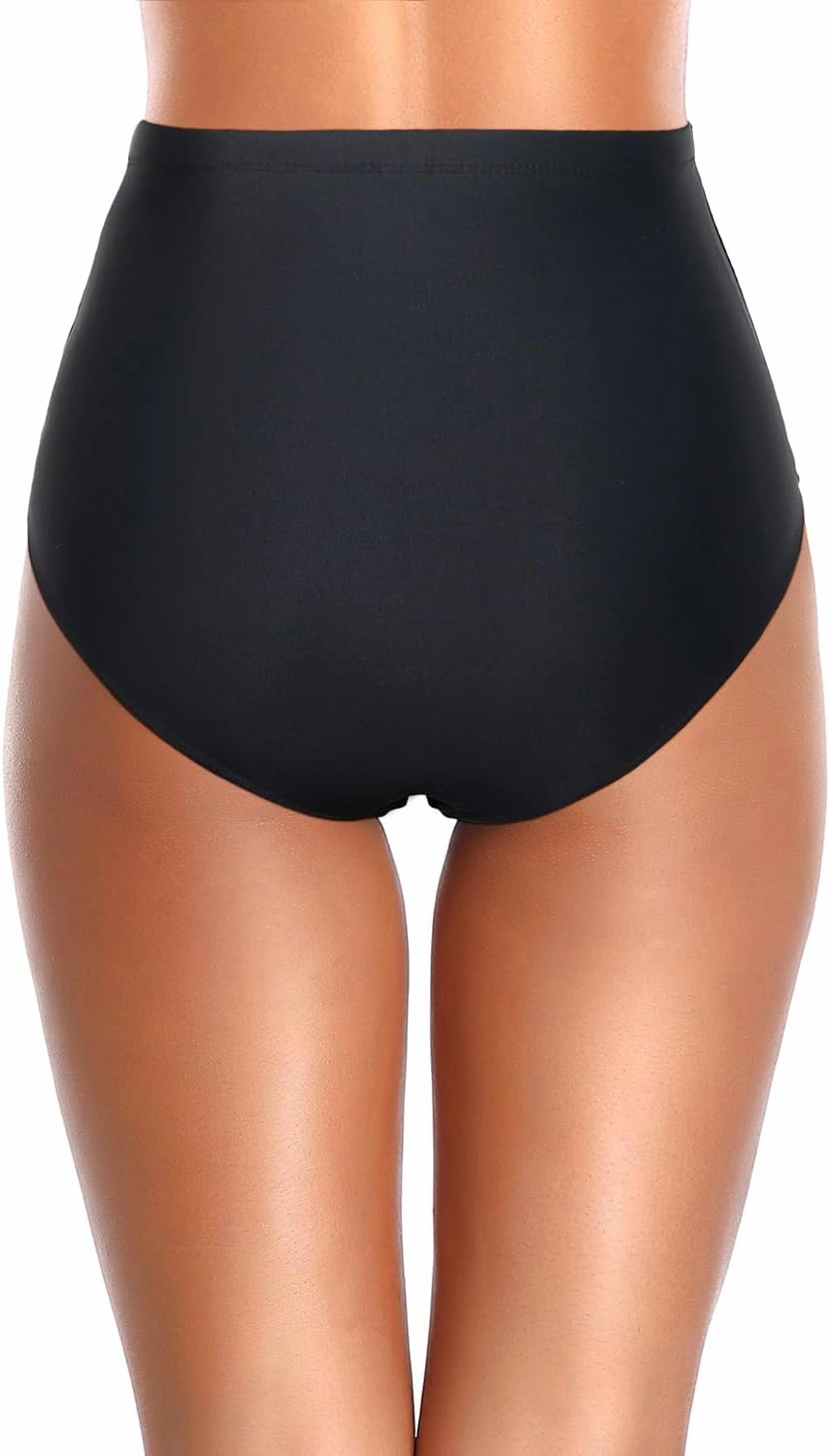 Tempt Me Women High Waisted Bikini Bottoms Tummy Control Swimsuit Bottoms Ruched Bathing Suit Bottom