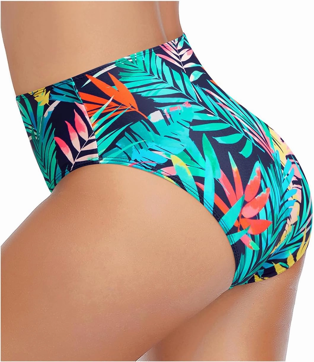 Tempt Me Women's High Waist Bikini Bottom - Full Coverage Bathing Suit Swim Bottom 2025 Swimsuit Swimwear