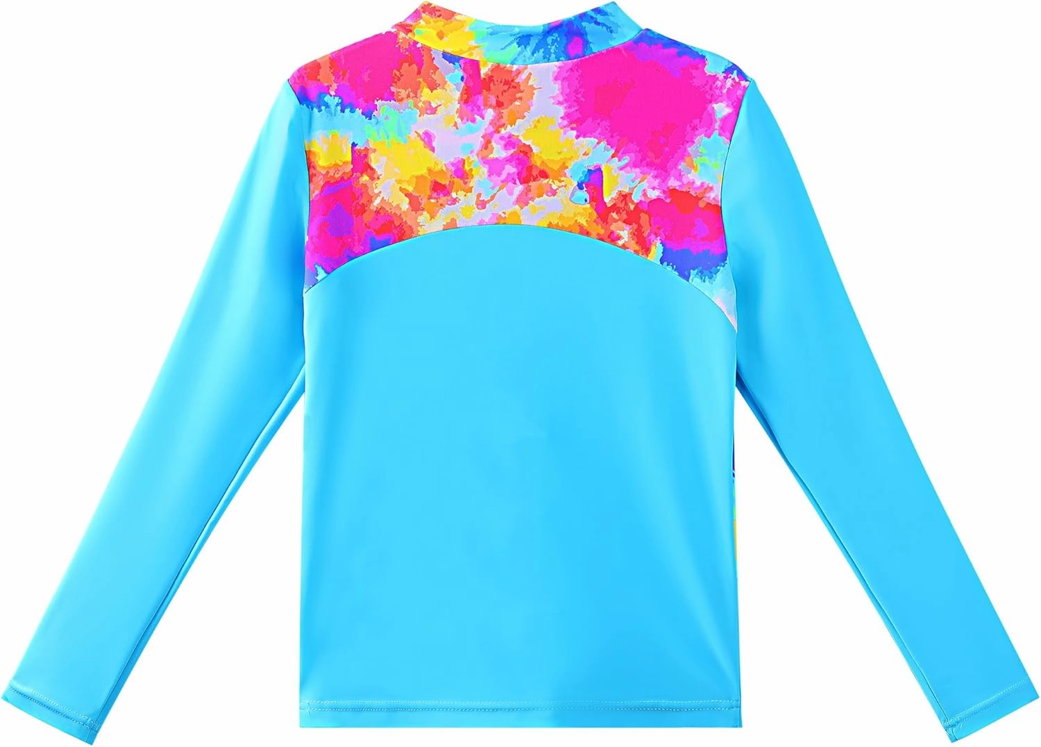 TFJH E 2PCS Girls Long Sleeve Swimsuit UV 50  Rashguard Tankini Set Kids Swimwear Zipper 3-12Y