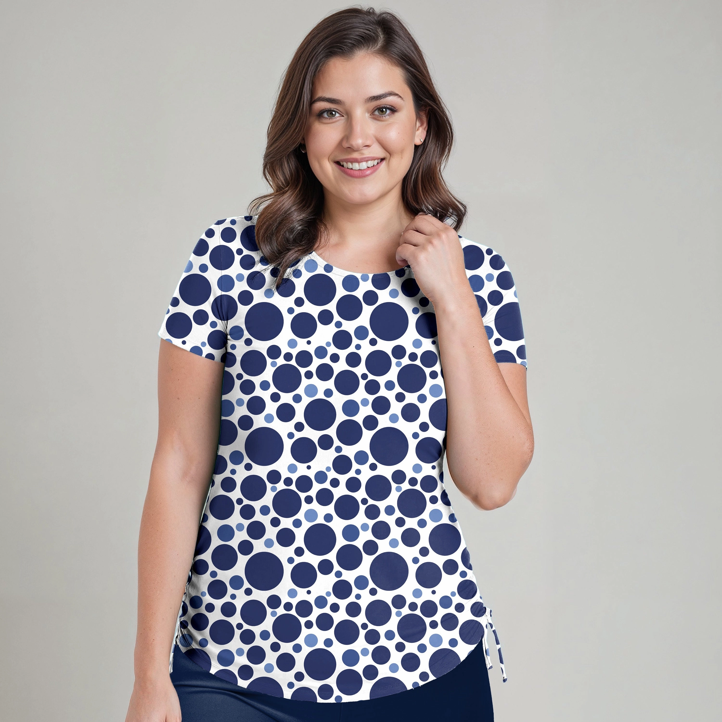 Women's Plus Short Sleeve Adele Swim Top - Patterns