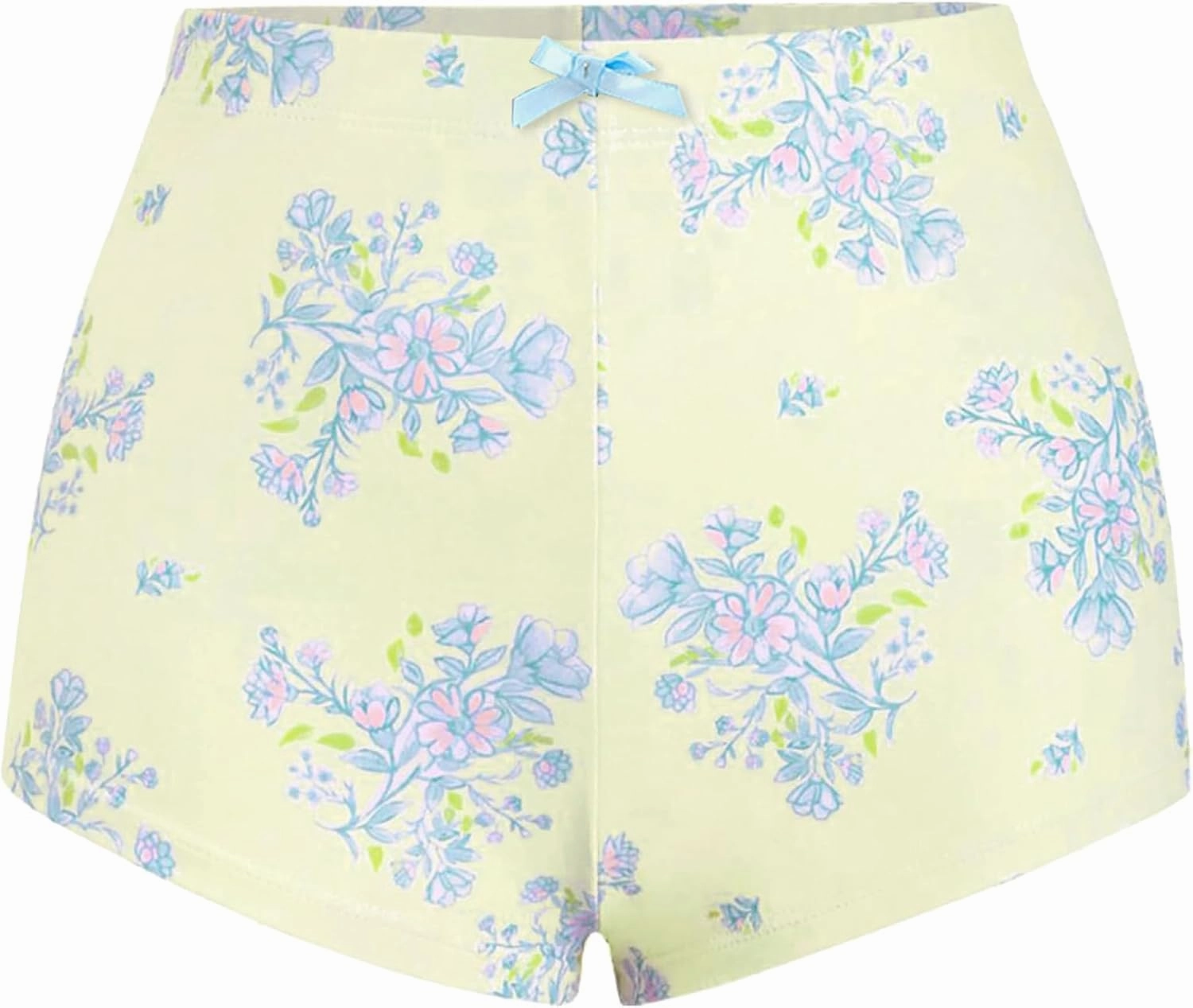 ZAFUL Women's Swim Shorts High Waisted Bow Gingham Floral Print Boyshorts Bathing Suit Swimsuit Bottoms Board Shorts
