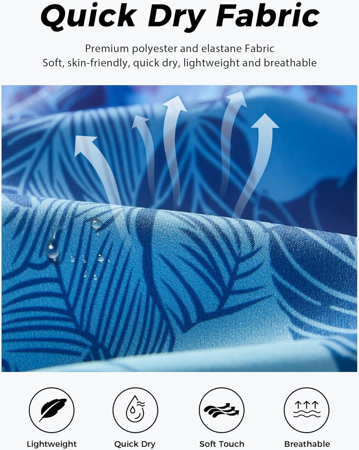 zeetoo Mens Swim Trunks with Compression Liner 5.5" Inseam Swim Shorts Quick Dry Shorts