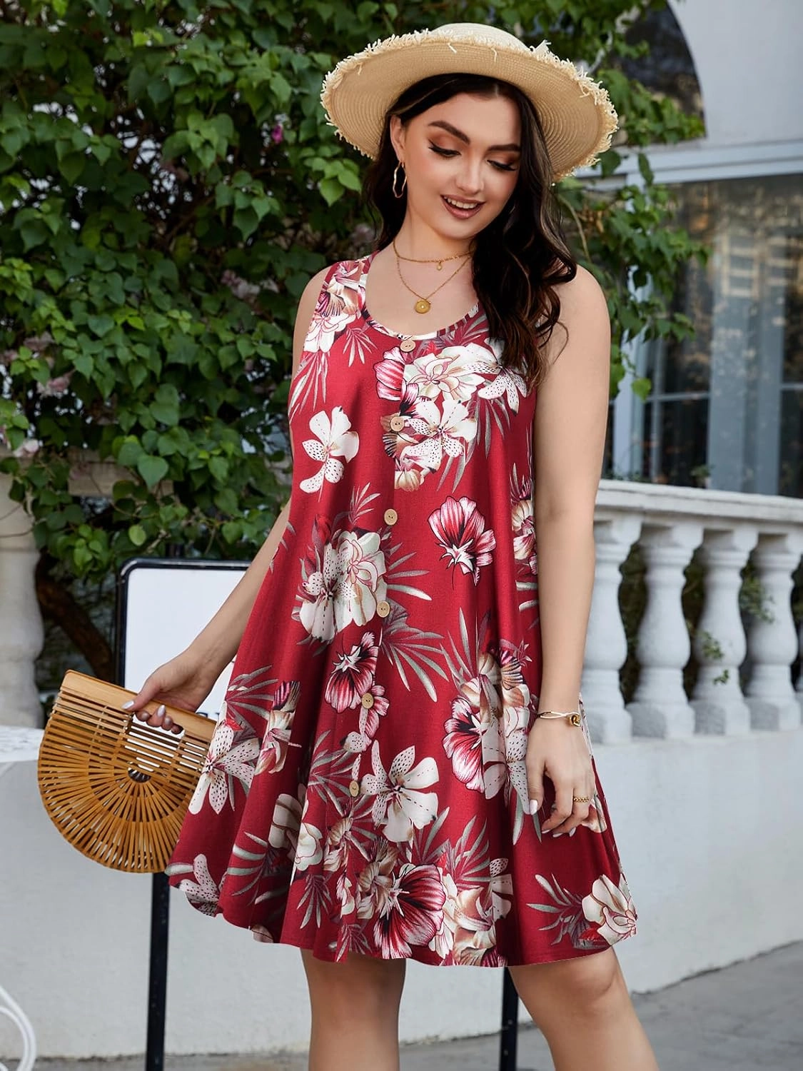 ZENNILO Women's Casual Dresses Tshirt Dresses Plus Size Summer Dresses V Neck Beach Cover Up Sundress with Pockets